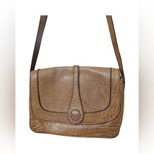 Goldpfeil Vintage Heritage Brown Pebble Leather Purse, Made In West Germany